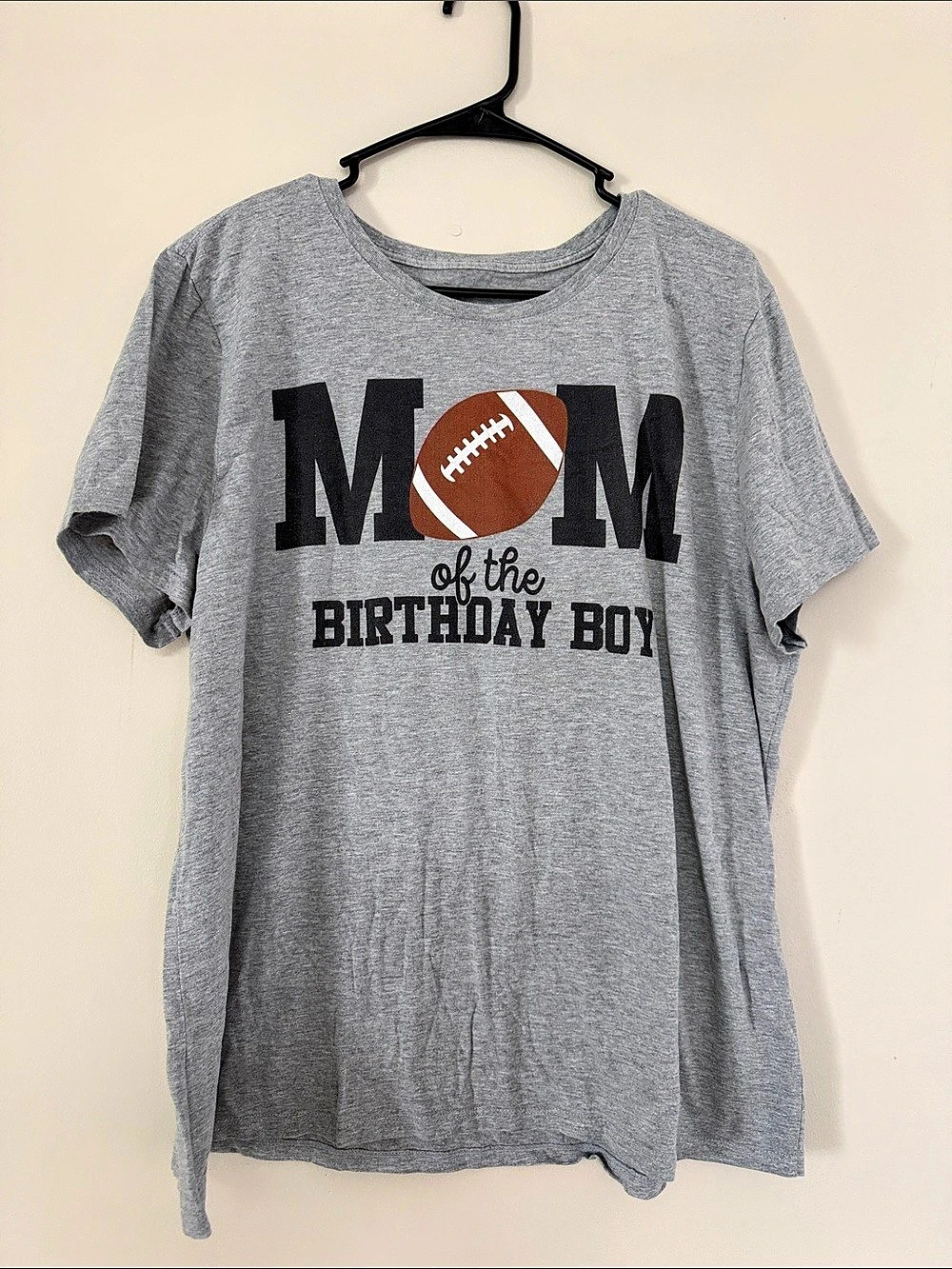 Football MOM Birthday Shirt Graphic Tee
